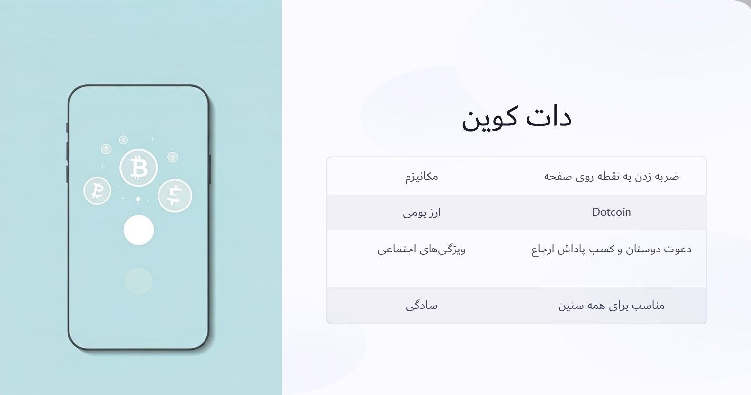 دات کوین بازی تپ تو ارن تلگرامی