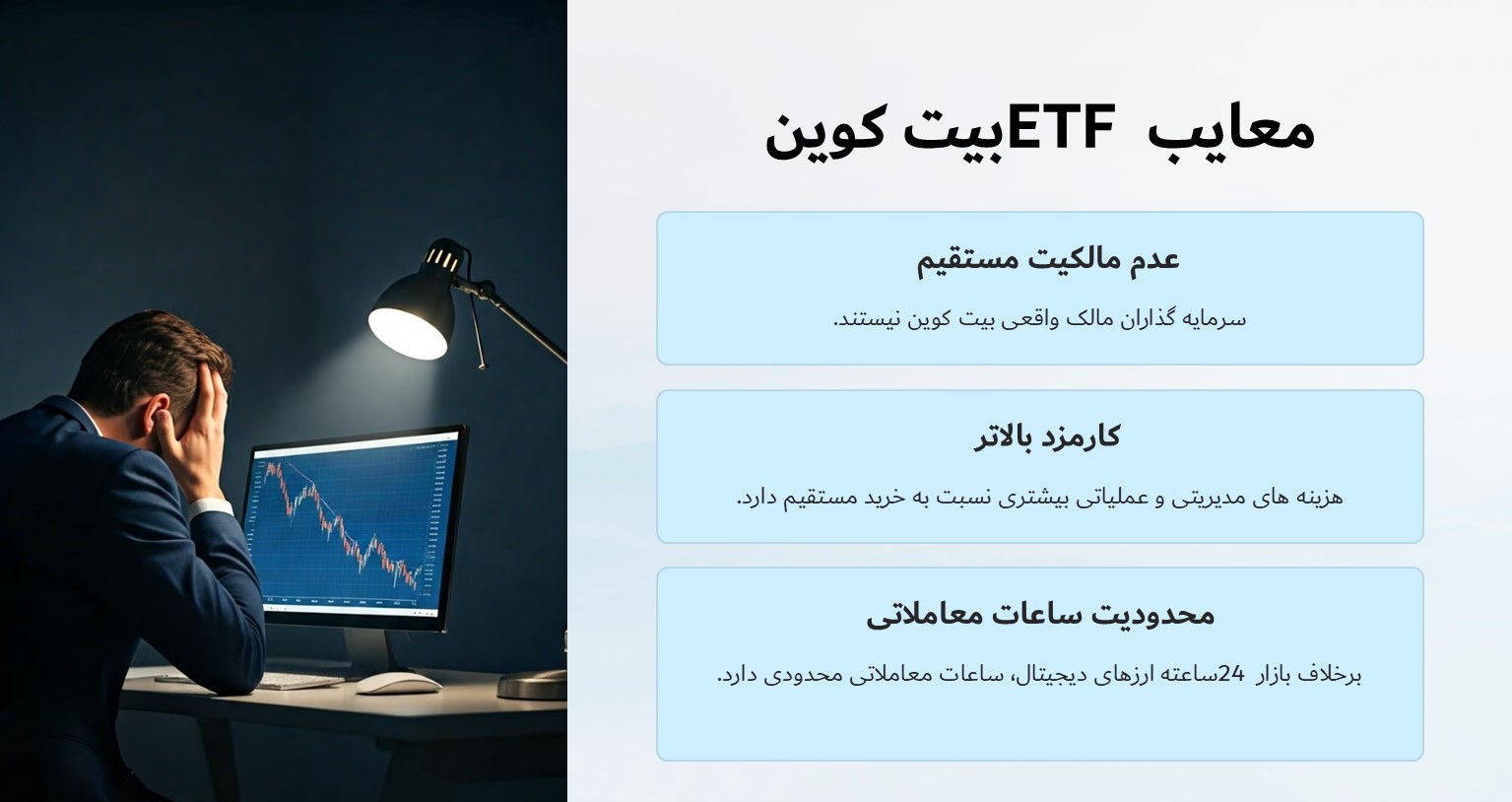 معایب ETF بیت کوین